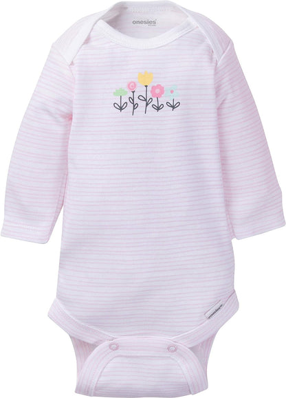 Baby-Girls 6-Pack Long Sleeve Bodysuits